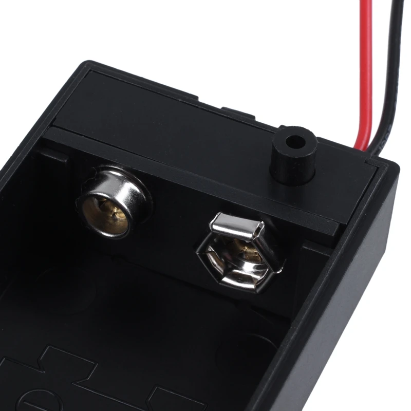 4Pcs On/Off Switch 1 x 9V Battery Case Holder Leads Black w Cap |