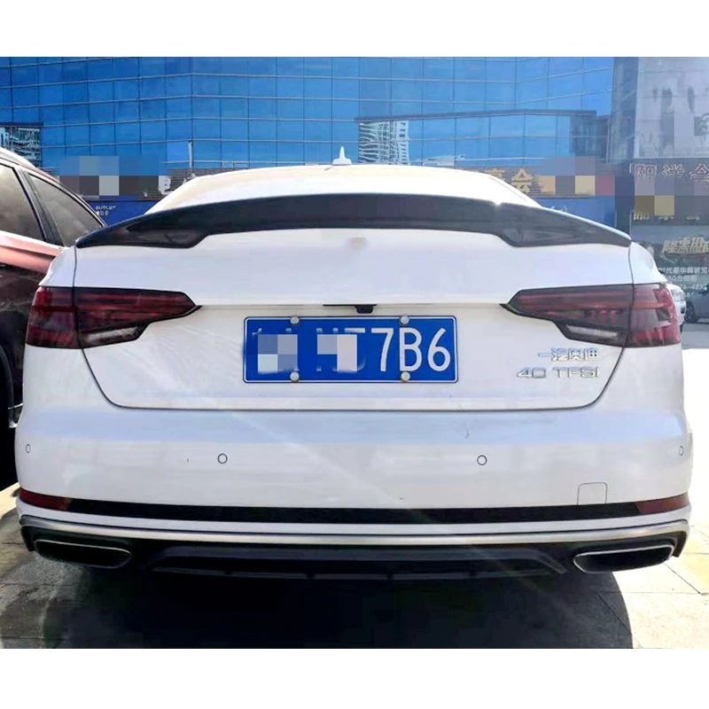 Задний спойлер для Audi A4 A4L B9 Limousine 2017 2019 оформление багажника из углеродного