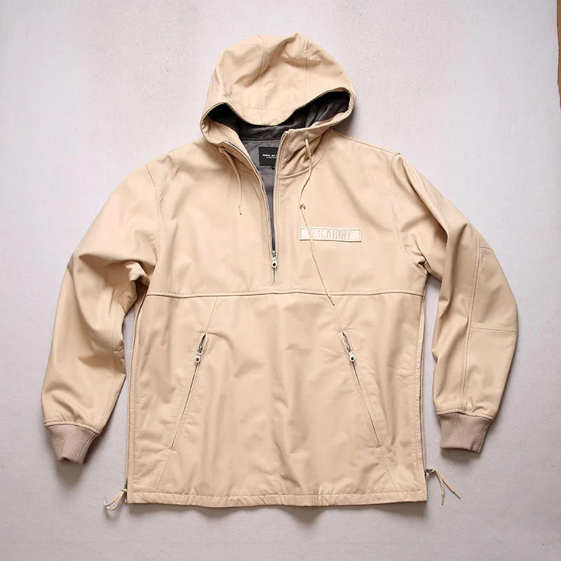 

LMKX1 Red Tornado Read Description! Big Size Men's Good Quality Stylish Genuine Sheep Leather Jacket