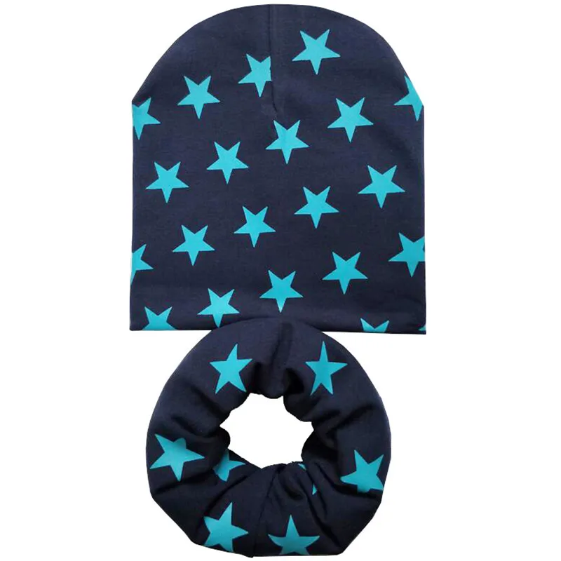 

Outdoor Children Sports Cap Scarf Autumn Winter Boys Girls Hiking Caps Stars Hip Hop Hat Kids Cotton Hat Warm Beanie Cap Scarf