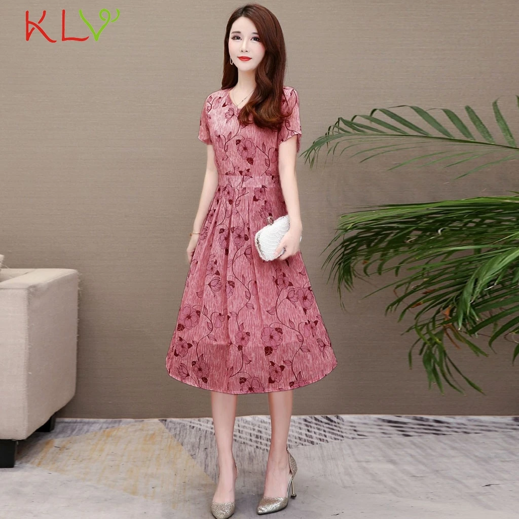 Женское платье с v-образным вырезом коротким рукавом и | Женская одежда