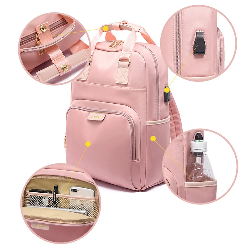 Женский дорожный рюкзак с защитой от кражи вместительный деловой usb зарядкой для