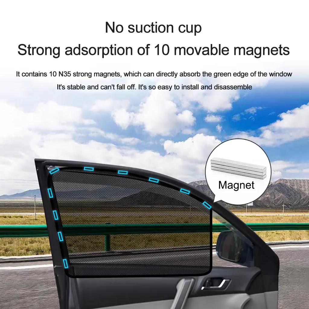 Магнитная Солнцезащитная занавеска на окно автомобиля защита от УФ-лучей для