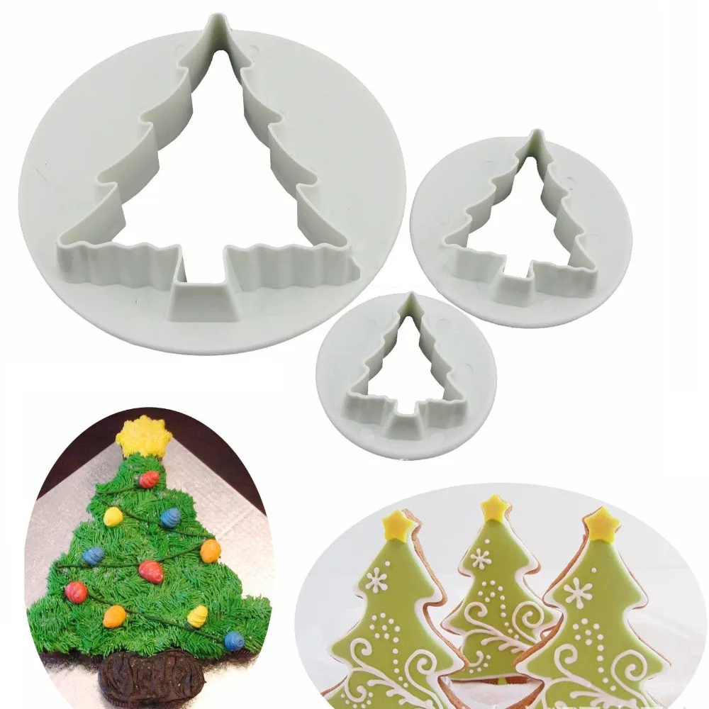 3 шт./компл. пластиковая Рождественская елка печенье резак для выпечки
