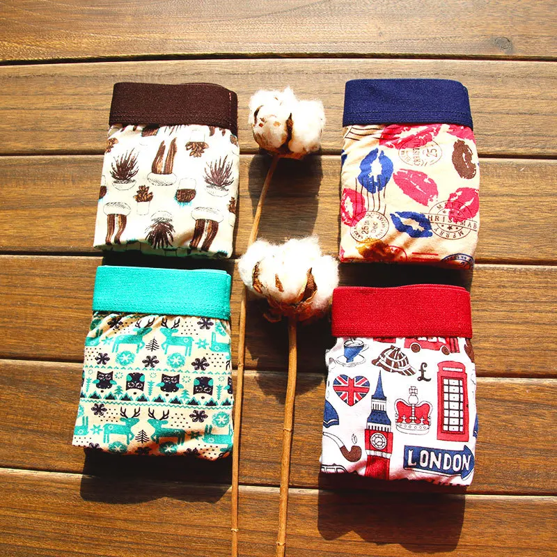 Уникальный дизайн дышащие хлопковые трусы боксеры мужское мягкое нижнее белье