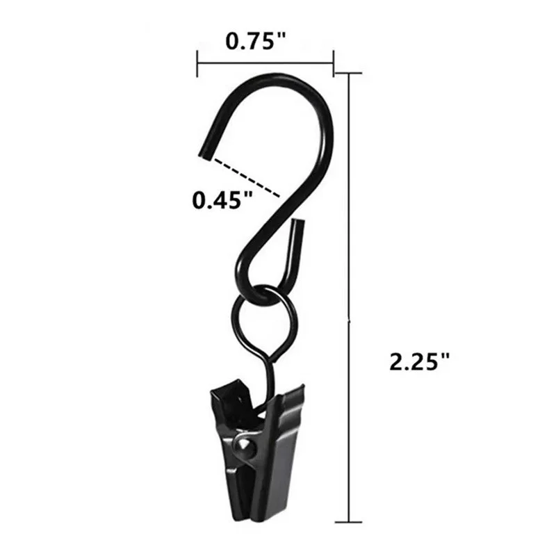 

1/10pcs Metal Hanging S Shape Hooks with Clips for Curtain Photo Picture Party String Lights Outdoor Activities Supplies