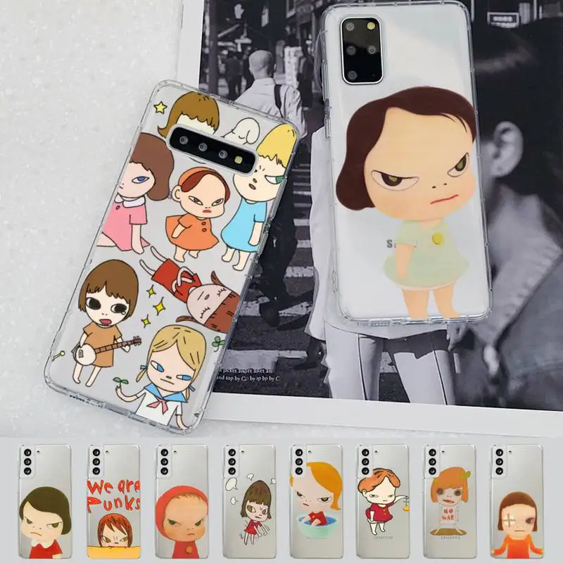 

Yoshitomo Nara art girl Phone Case For Samsung A 10 20 30 50s 70 51 52 71 4g 12 31 21 31 S 20 21 plus Ultra