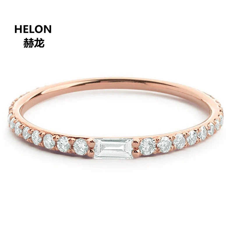 Женское кольцо из розового золота 14 к с бриллиантами | Украшения и аксессуары