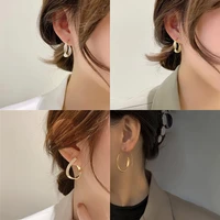 yaologe pendientes %d1%81%d0%b5%d1%80%d1%8c%d0%b3%d0%b8 2021 trendy geometric alloy hoop earrings for women new fashion party gift festival jewelry oorbellen