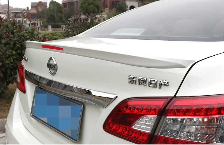 Непокрашенный задний спойлер крыла для Nissan Sentra 2013-2019 стиля задний багажник из АБС с световым ободом 1 шт.