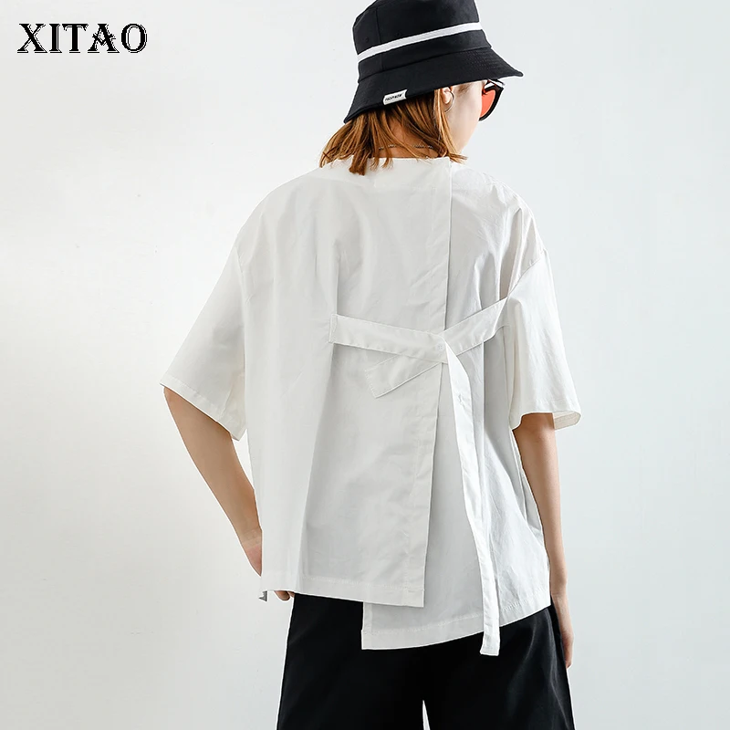 [XITAO] Корея 2018 новые летние модные женские Асимметричные Лоскутные раздельные