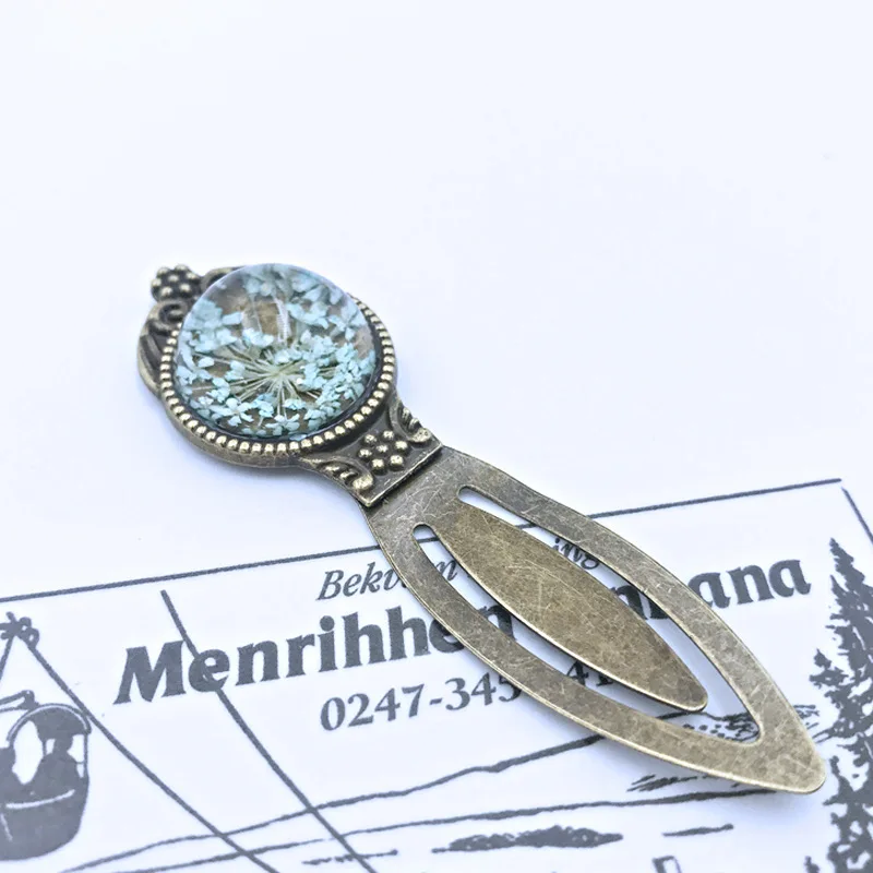 1 шт. Ретро сушеный цветок креативная металлическая Закладка для книги Сделай Сам