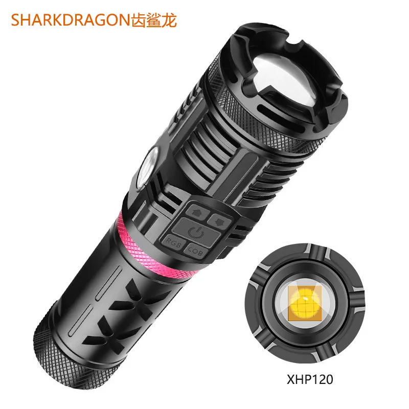 

Сверхъяркий фонарь XHP120 90000LM, боковой фонарь с USB-зарядкой, зеленый и красный, фиолетовый светильник, многоцелевой фонарик для охоты