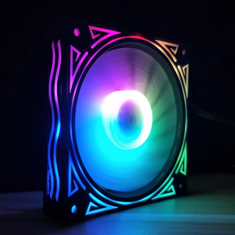 Coolmoon Вентилятор охлаждения 6 шт. 12 см многослойная подсветка RGB процессор