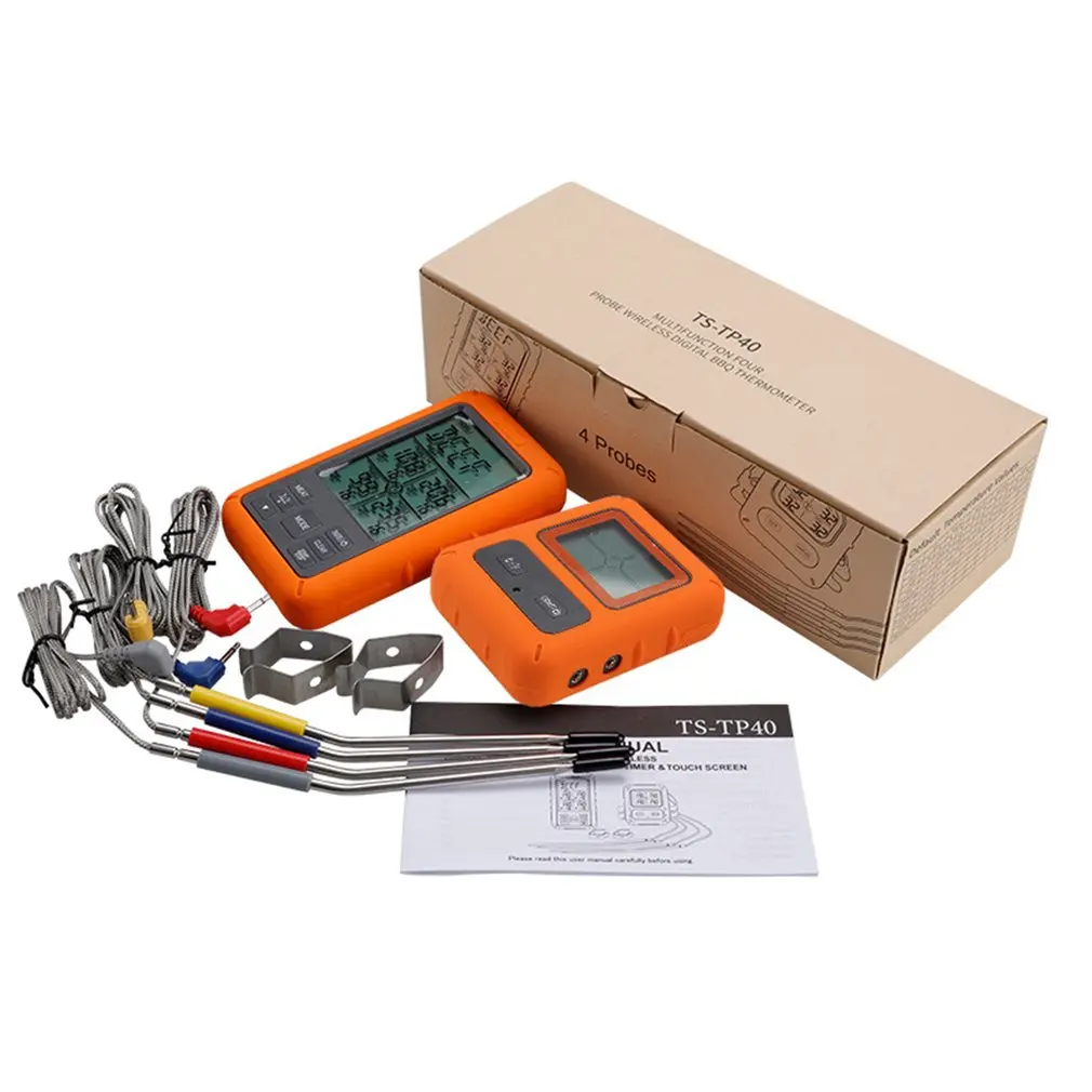 

Grill Oven Kitchen Thermomet With Timer 4 Probes Remote Wireless Digital Meat Thermometer BBQ Food Oven Smoker