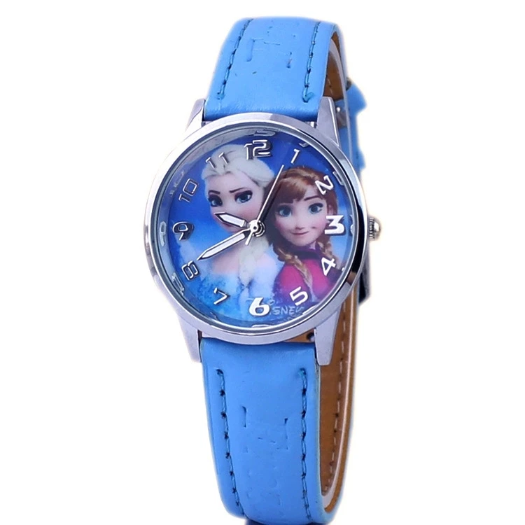 2018 new ice and snow princess Aisha Anna Princess children cartoon student girl belt quartz fashion watch | Наручные часы