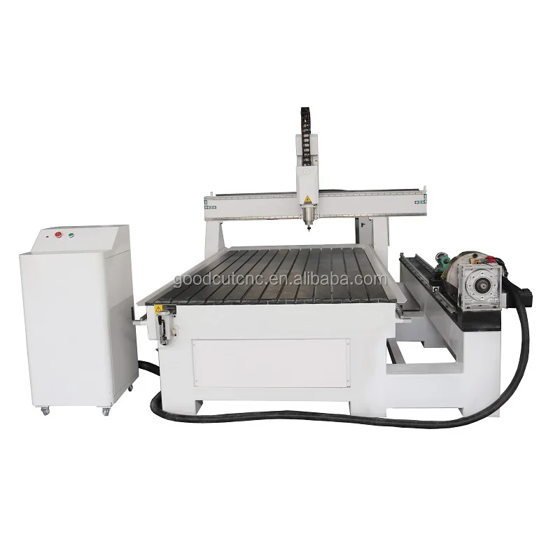 

GoodCut 1325 router cnc 4 axis wood carving machine with rotary for stair railing making