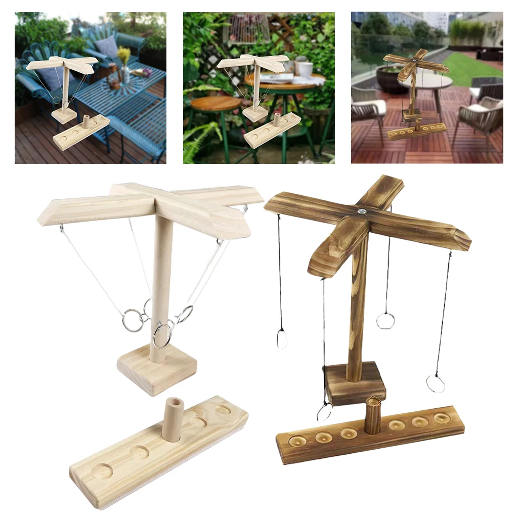 

Fun Ring Throwing Game Wood For Adults Drinking Games Bar Drink Shop Toy