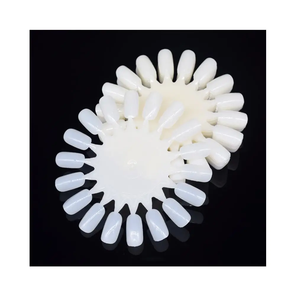 

10Packs Nail Art Tips Display Wheel 18 Tips Nail Polish Display Board Practice Stick Tool Durable False Nail Chart For Home Use