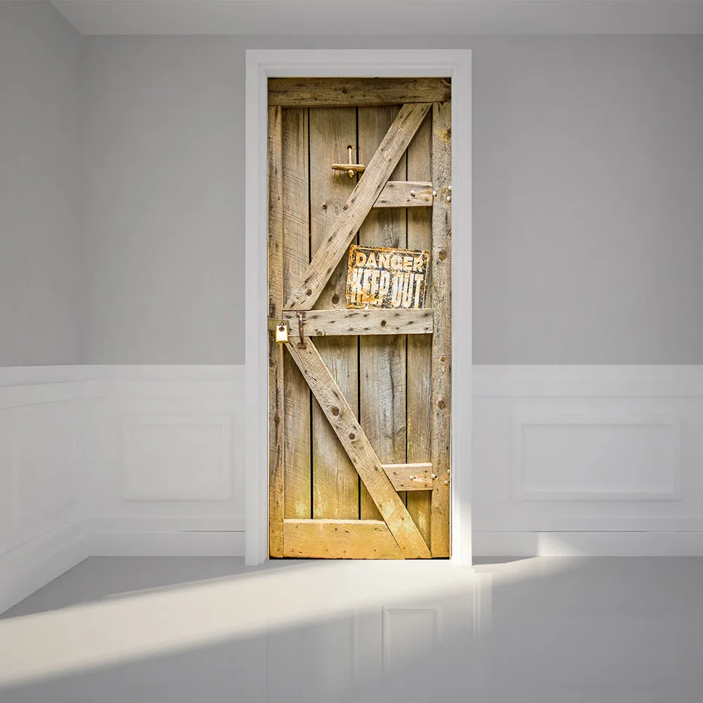 Предупреждение ющее Примечание опасная деревянная дверная наклейка Европейское