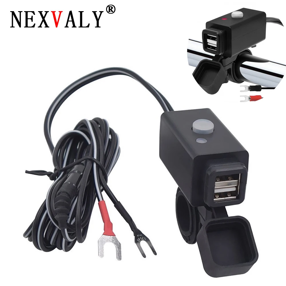 NEXVALY мотоцикл USB зарядное устройство для телефона водонепроницаемый адаптер