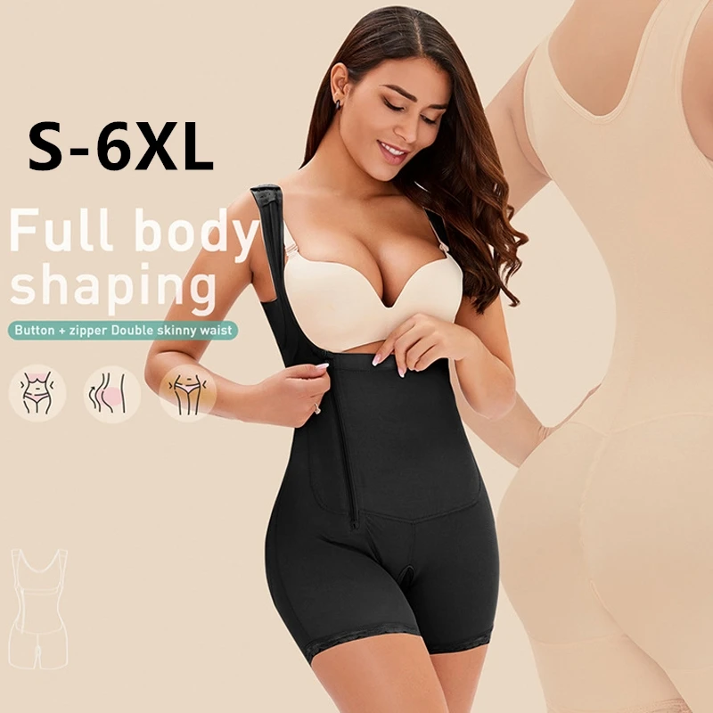 

HaleyChan Women's Plus Size Side Zipper-breasted One-piece Belly Pants Fajas Reductoras Y Modeladoras Mujer Shapewear Women