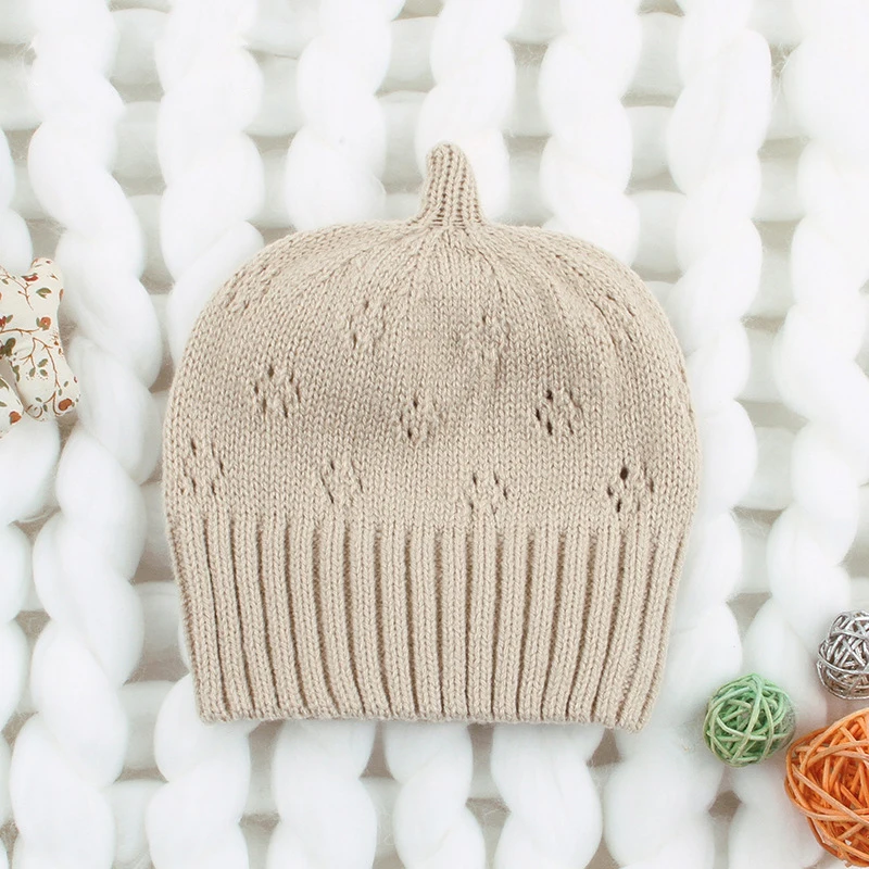 Новинка 2019 зимняя теплая детская шапка в клетку для новорожденных вязаная Милая