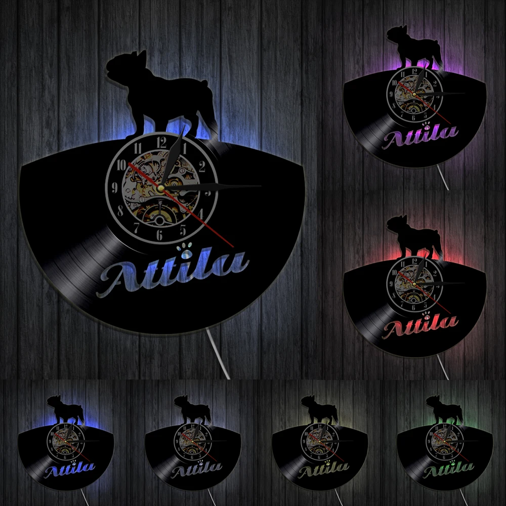 Настенные часы в французском стиле с виниловой пластиной | Дом и сад