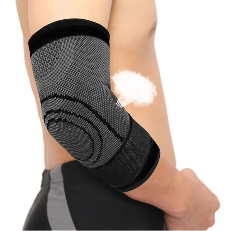 

Breathable Elbow Brace Support Safety Pressurized Bandage Pads Fitness Elastic Arm Elbow For Sport Outdoor Elbow Basketball