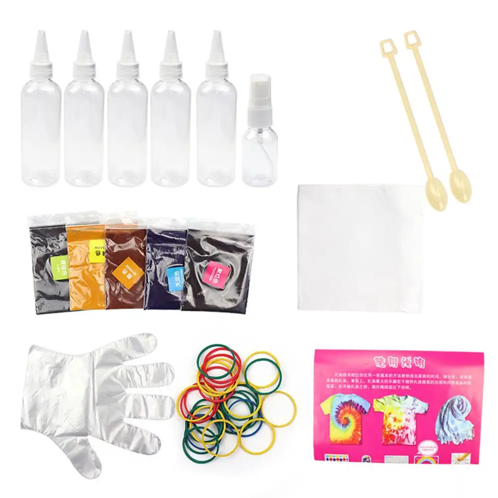 

DIY Home Craft Supplies Tie Dye Kit Non-toxic Fabric Clothing Graffiti Pigment DIY Craft Tools Party Supplies Manualidades