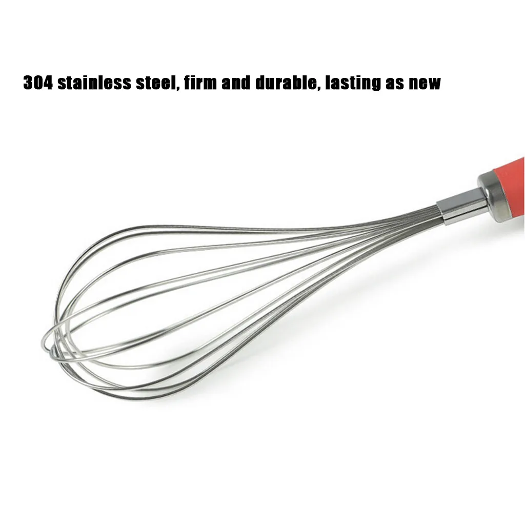 Ручная мешалка для взбивания яиц из нержавеющей стали 12 дюймов резиновая
