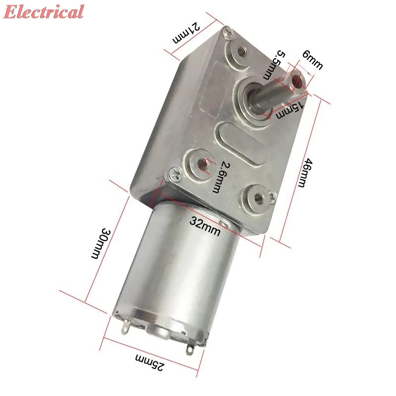 1 шт. 370 червь Шестерни редуктор электродвигатель постоянного тока 6 в 12 В 24 2