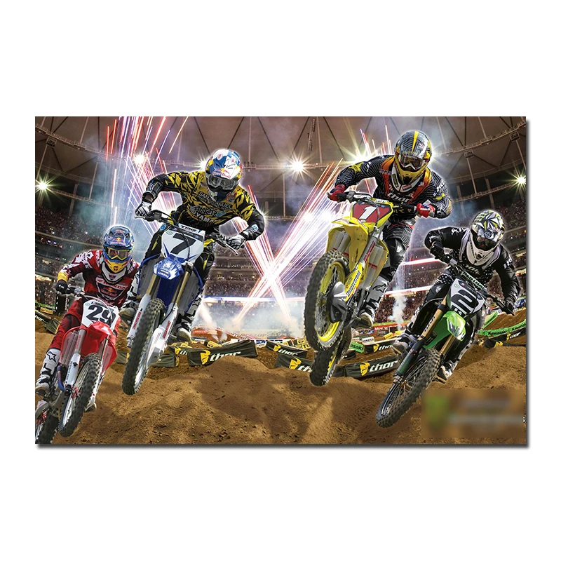 DIRT BIKE JUMP Искусство Шелковый плакат 13x20 24x36 дюймов картина на спортивную тематику