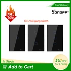 Умный переключатель Sonoff TX T3, 123 клавиш, Wi-Fi переключатель Ewelink APPRFTouch Control, домашняя Автоматизация, работает с AlexaGoogle Assistant