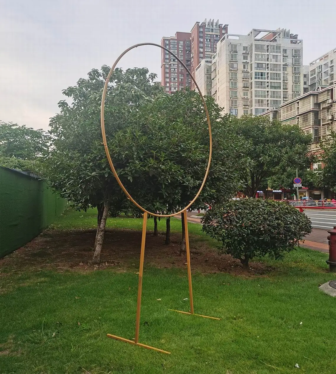 Железная круглая фоновая подставка с удлиненными кольцами для детского