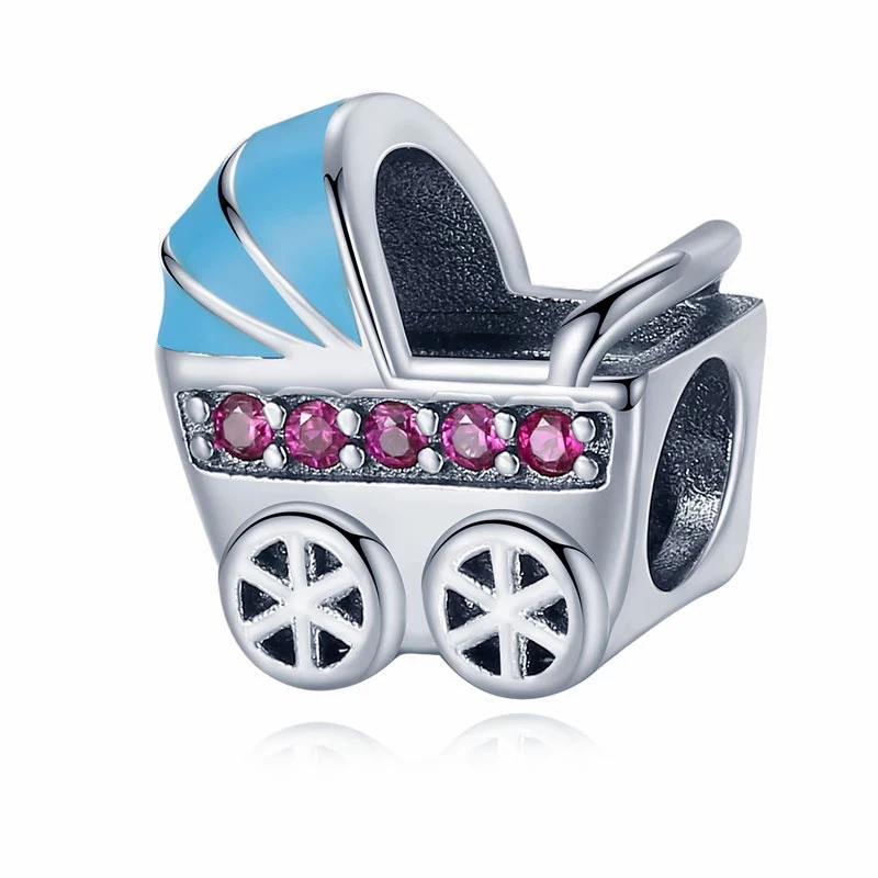 

Lovely 925 Sterling Silver Beads Life Baby Carriage Charm Fit Original Pandora Bracelet Women DIY Jewelry Making Gift