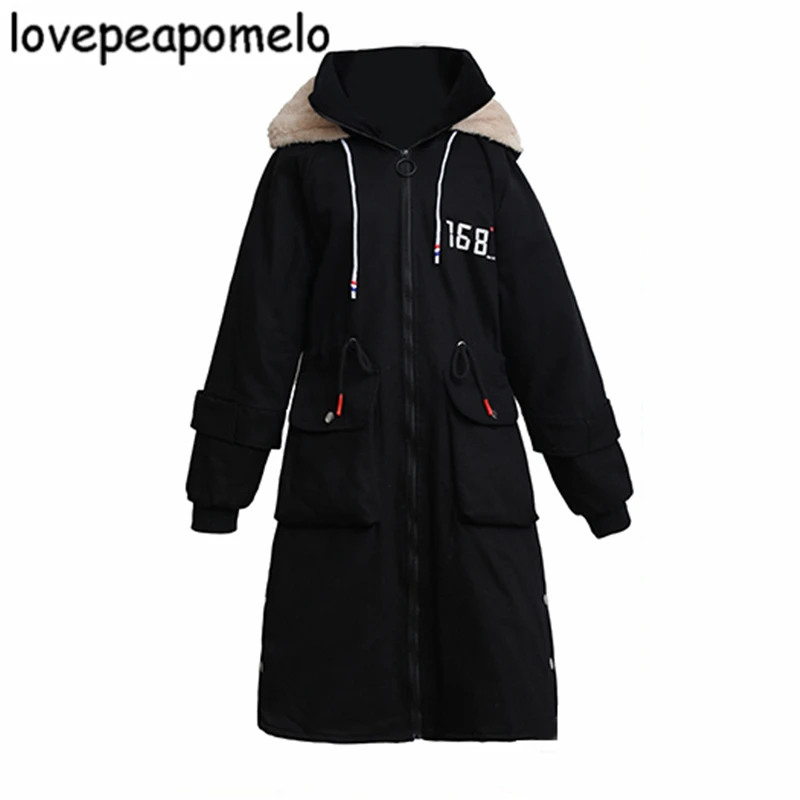

2020 Winter Women's Cotton Coats Hoodies Fashion Plus Size Long Jackets Female Cotton Parkas High Quality Ladies Overcoat D