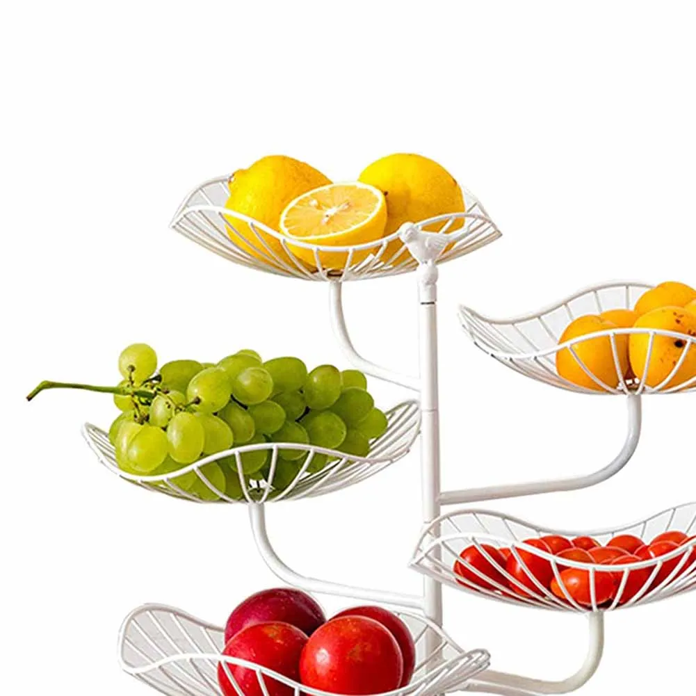 

Metal Fruit Stand Hollow Lotus Leaf Shaped Fruit Storage Containers Holder Tray Storage Shelf Organizer for Vegetables