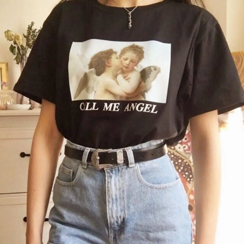 Новинка женская футболка в стиле Харадзюку Ретро стиль художественный принт