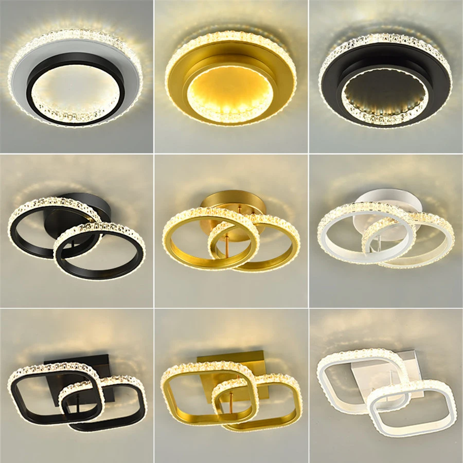 

LED Ceiling Lighting Living Room Bedroon Crystal Sconce Wall Light Decoration Geometric Modern Aisle Balcony Foyer Ceiling Lamp