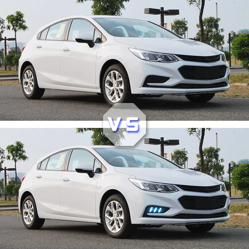 2 шт. Светодиодный дневной светильник для Chevrolet Cruze 2016 2017 2018 динамический желтый