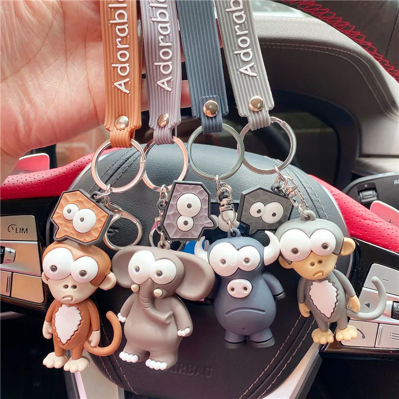 Новинка 2021 мультяшный милый брелок для ключей в виде маленькой обезьянки мужчин