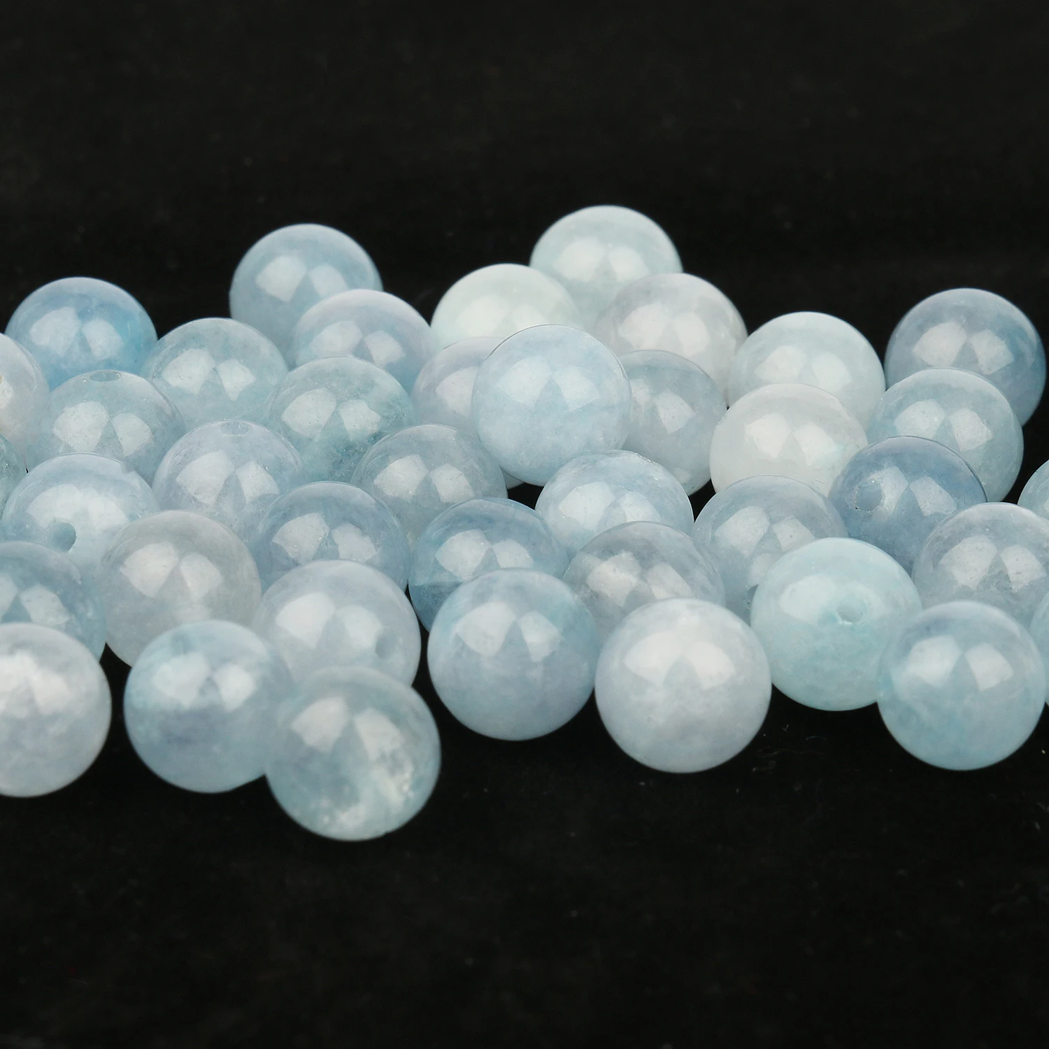 

6/8/10mm Natural Stone Aquamarine Beads Round Loose Spacer Beads for Needlework Jewelry Making Handmade Diy Bracelets Necklaces