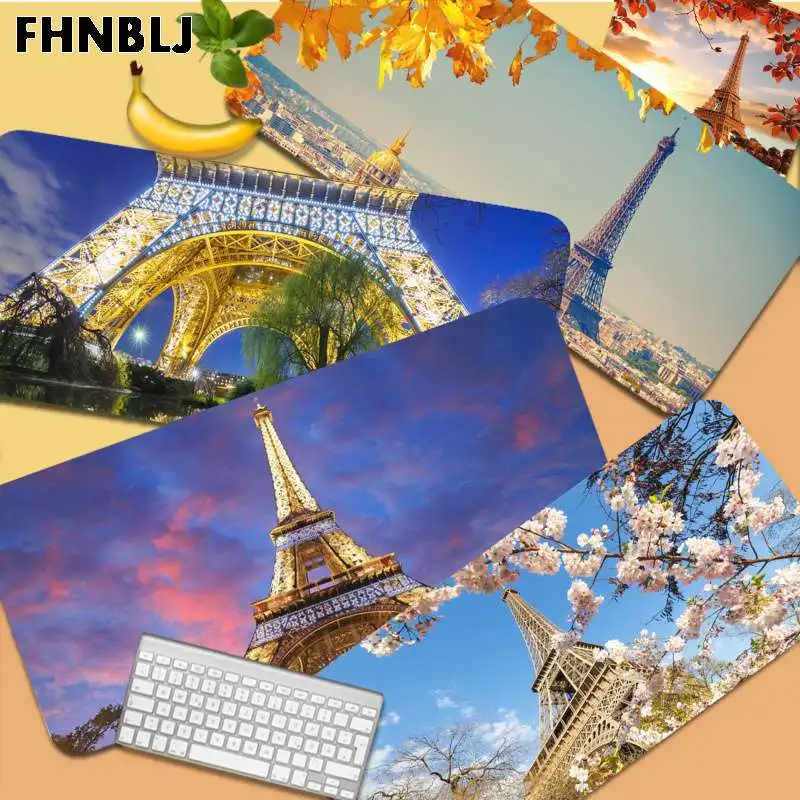 

FHNBLJ Paris Eiffel Tower Vintage Cool Customized laptop Gaming mouse pad Size for CSGO Game Player Desktop PC Computer Laptop
