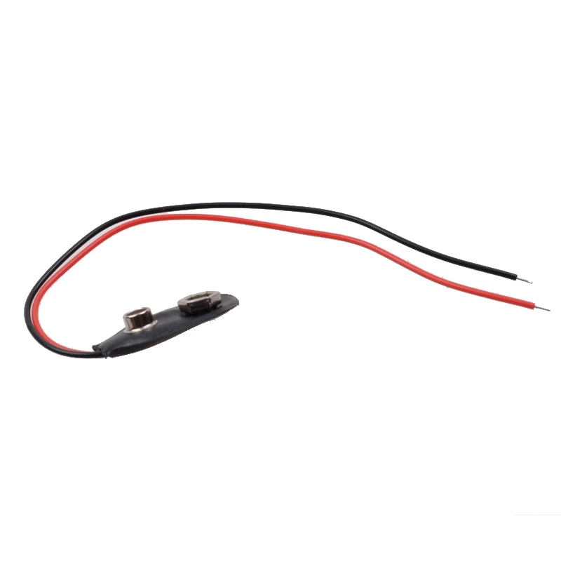 100pcs 9V 9 Volt Battery Clip Holder Connectors Plug Snap Type Lead Wire Soft Buckle For Electric Bass Guitar | Спорт и развлечения