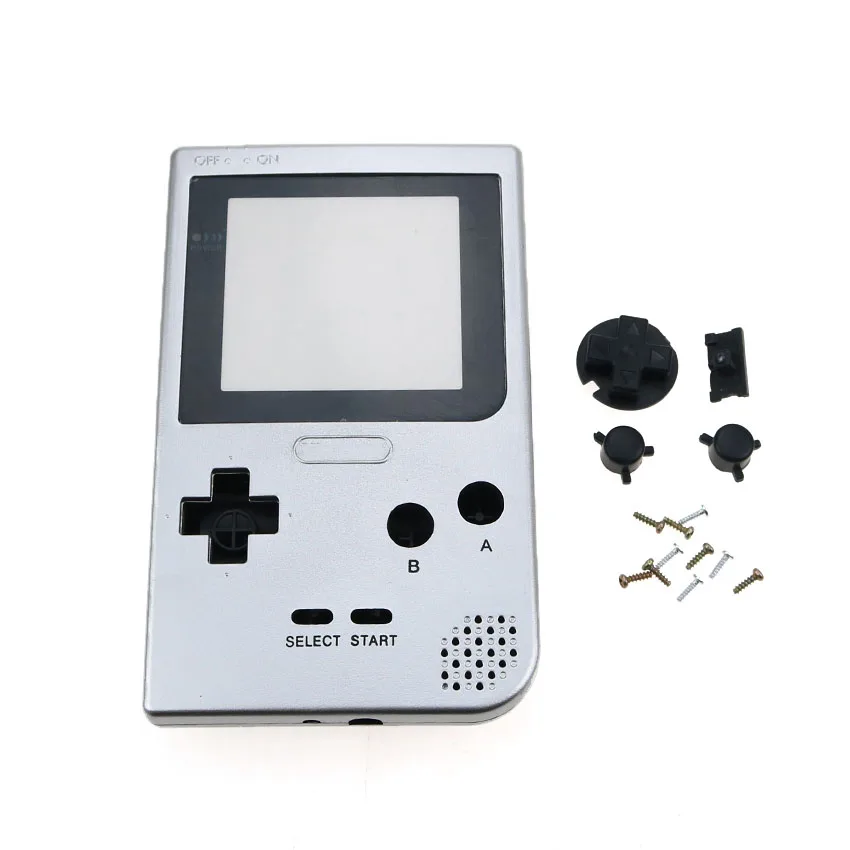 Cltgxdd полный Чехол Крышка для корпуса оболочка для Gameboy Карманная игровая консоль для GBP игровой машины корпус с кнопками комплект - Цвет: B Silver