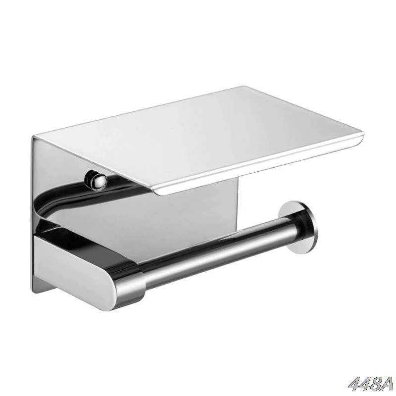 

304 Stainless Steel Toilet Paper Holder Bathroom Towel Rack Tissue Phone Shelf New 2020