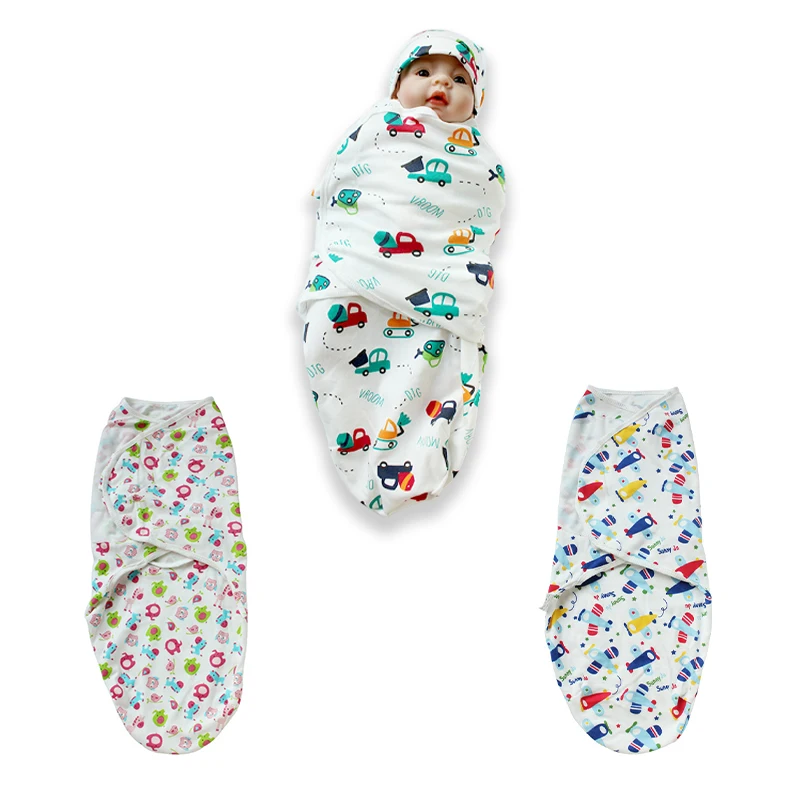 

Cute Cartoon Knit Baby Sleeping Bag Swaddling Comfortable Soft Newborns Envelope Cocoon Mattress Pure Cotton Warm Infant Bedding