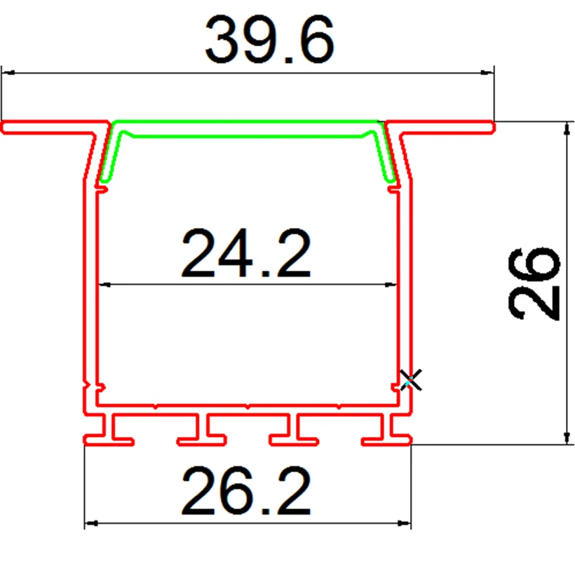 Бесплатная доставка 2 дневный светодиодный алюминиевый профиль для светодиодной