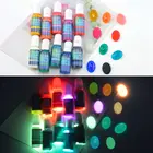 Набор пигментов для ногтей, светящиеся в темноте краски из жидкой смолы, 10 цветов, для изготовления ювелирных изделий, блестящих украшений для дизайна ногтей